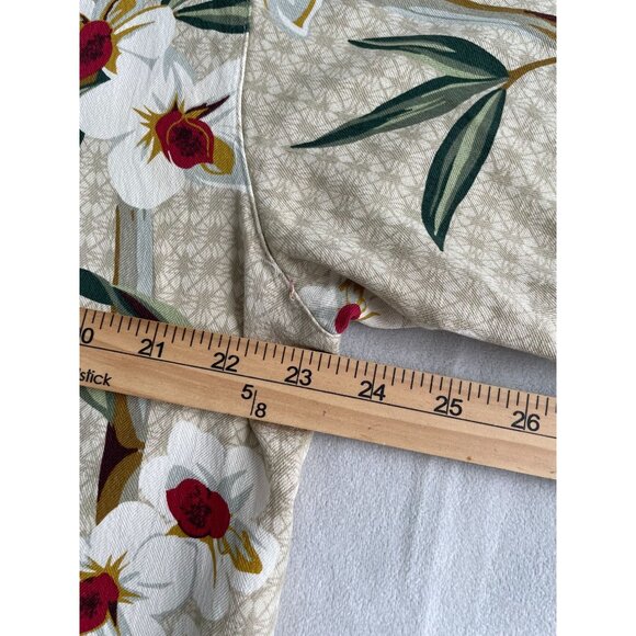 Island Republic XL Floral Hawaiian Shirt Silk/Cotton Short Sleeve Button Shirt - Picture 3 of 9